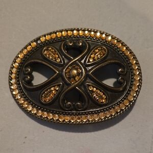 Vintage Style Gold and Bronze Belt Buckle